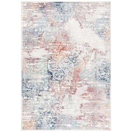 Safavieh 5 ft. 5 in. x 7 ft. 7 in. Skyler 500 Contemporary Rectangle Power Loomed Area Rug Beige & Burgundy SKY543A-5